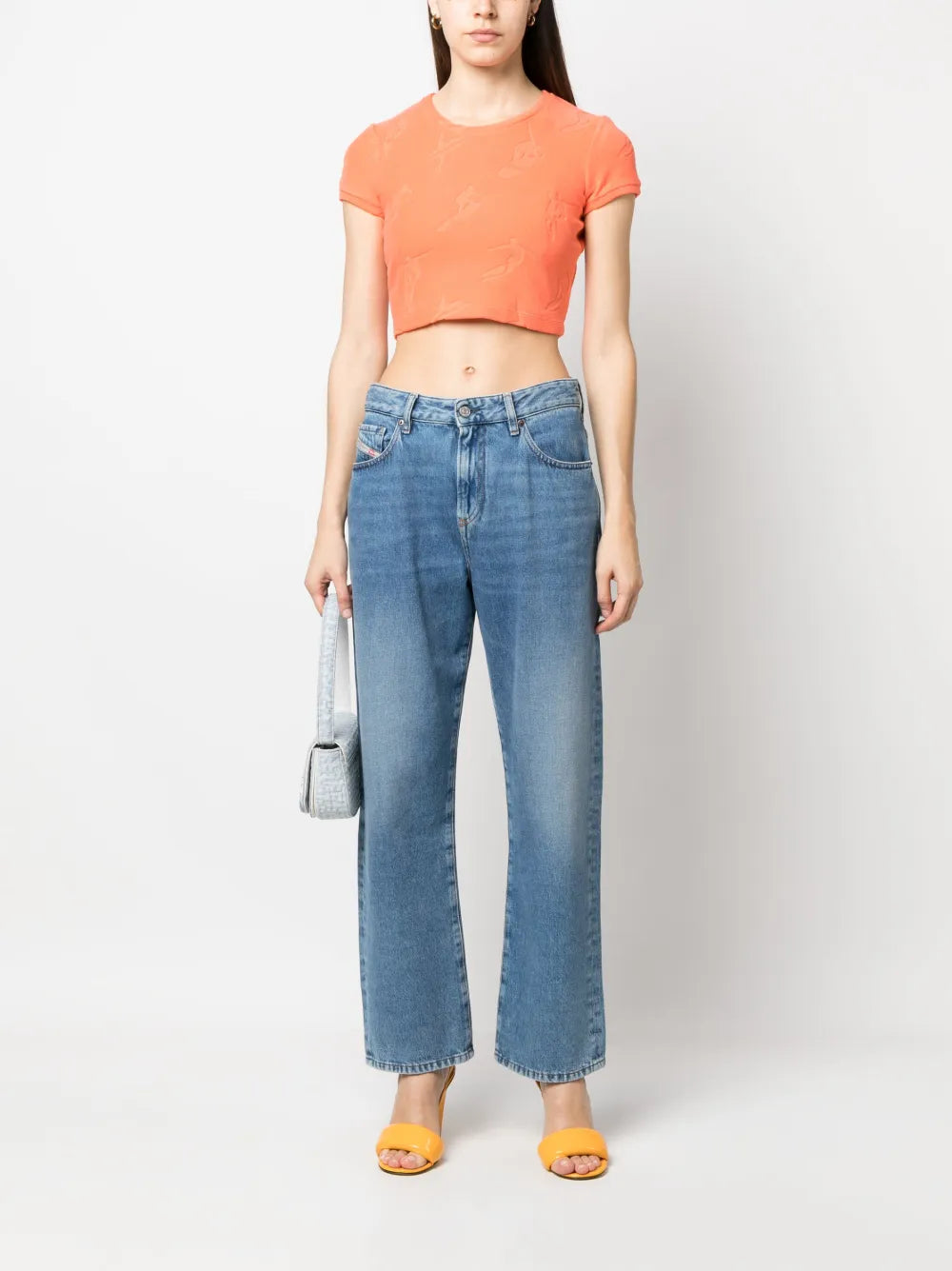 Surfer-Jacquard Cropped Top