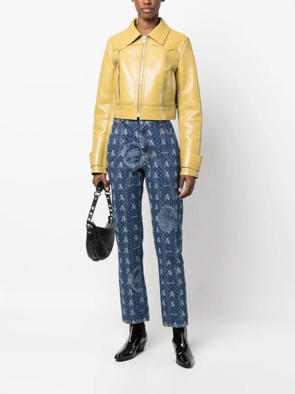 All-Over Logo-Pattern Jeans