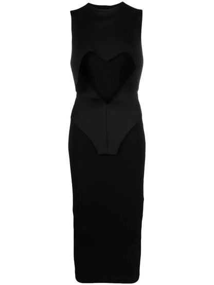 Sleeveless Ribbed Midi Dress