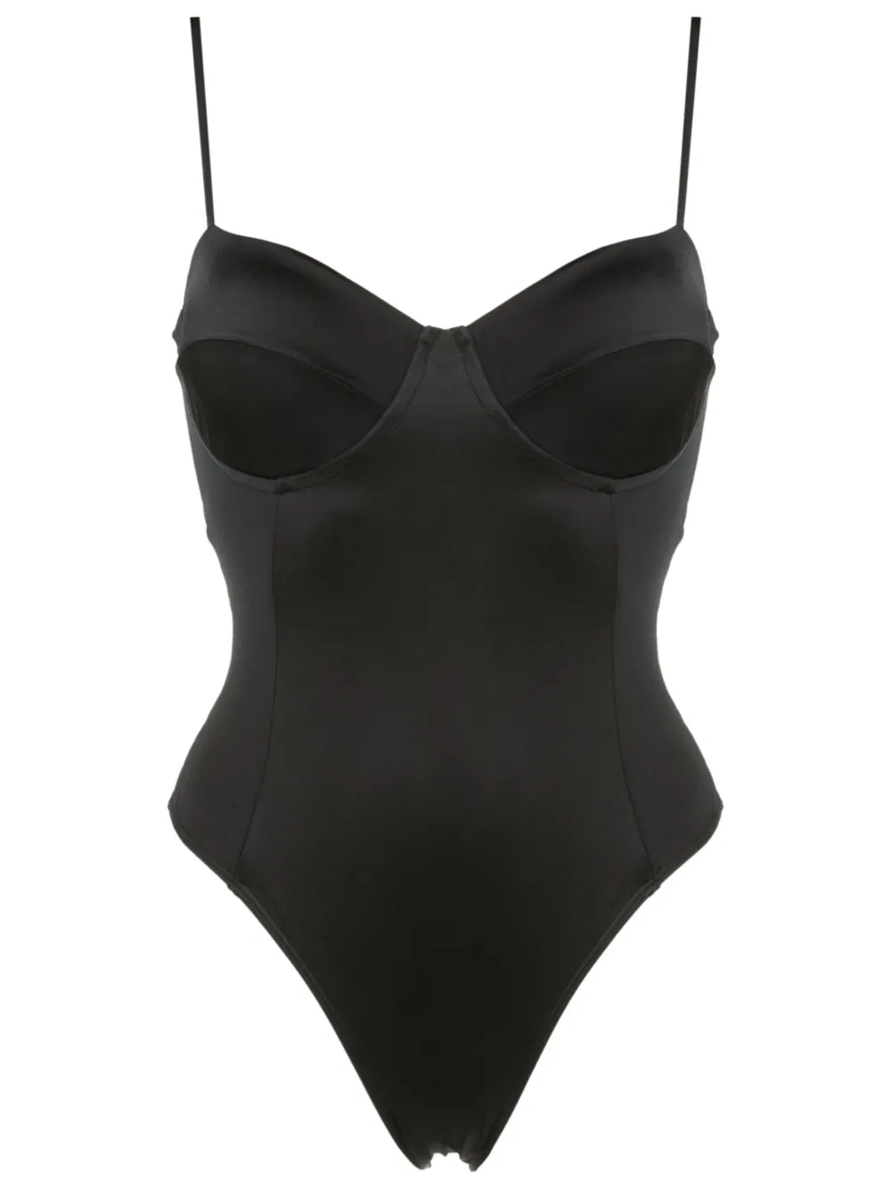 Spaghetti-Straps High-Cut Swimsuit