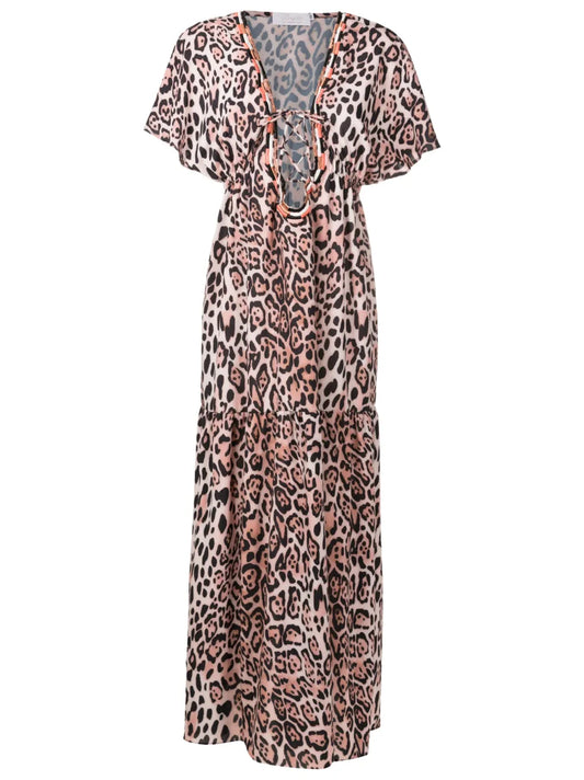 Leopard-Print Beach Dress