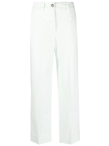 Pressed-Crease Cotton Trousers