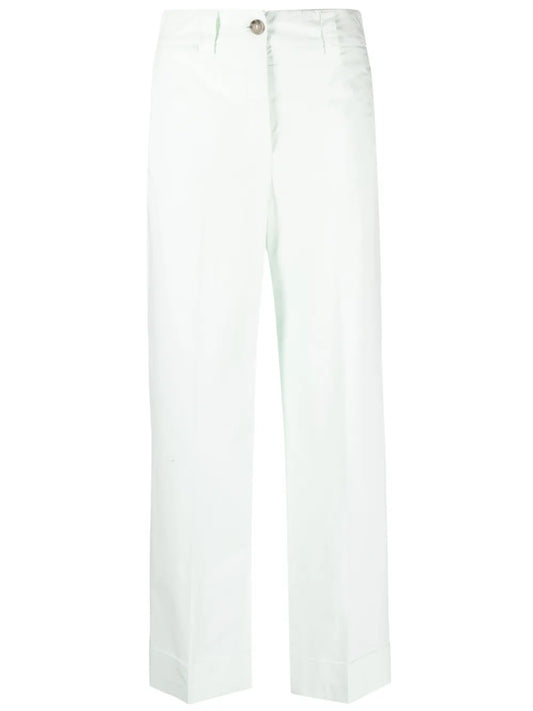 Pressed-Crease Cotton Trousers