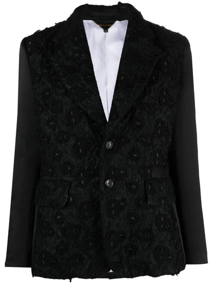 Embroidered Single-Breasted Blazer