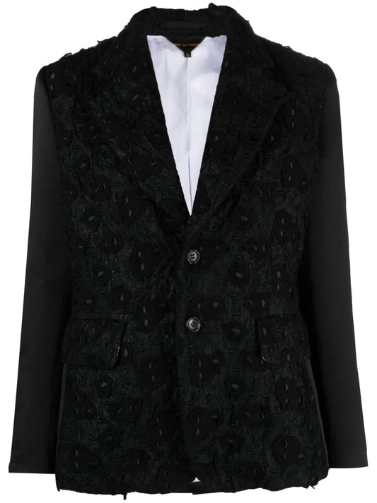 Embroidered Single-Breasted Blazer