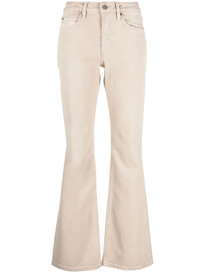 Flared Logo-Print Jeans