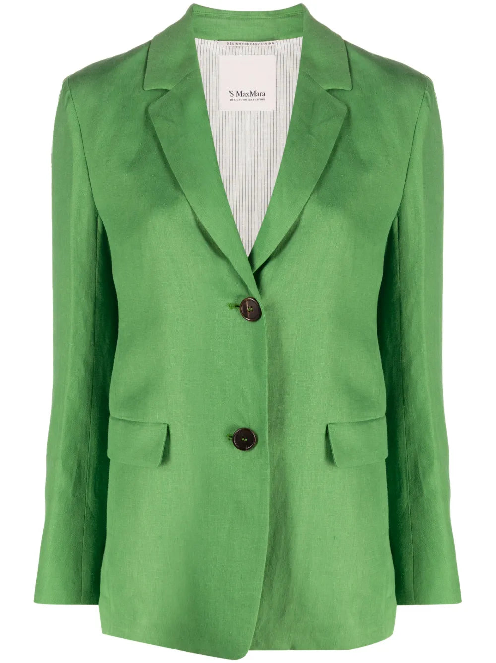 Single-Breasted Linen Blazer