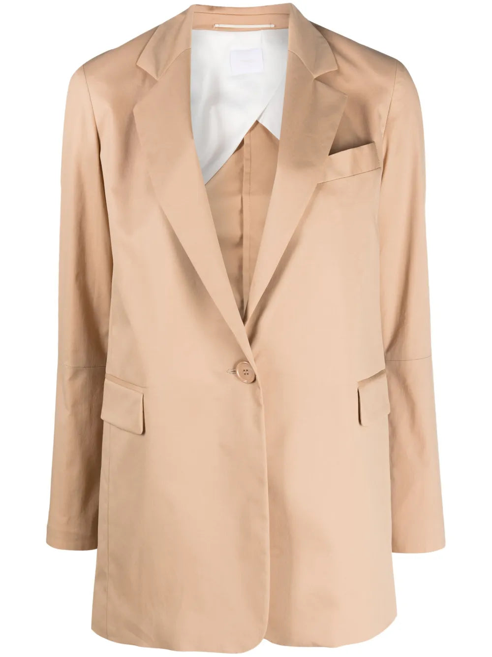 Slash-Detail Cotton-Blend Blazer