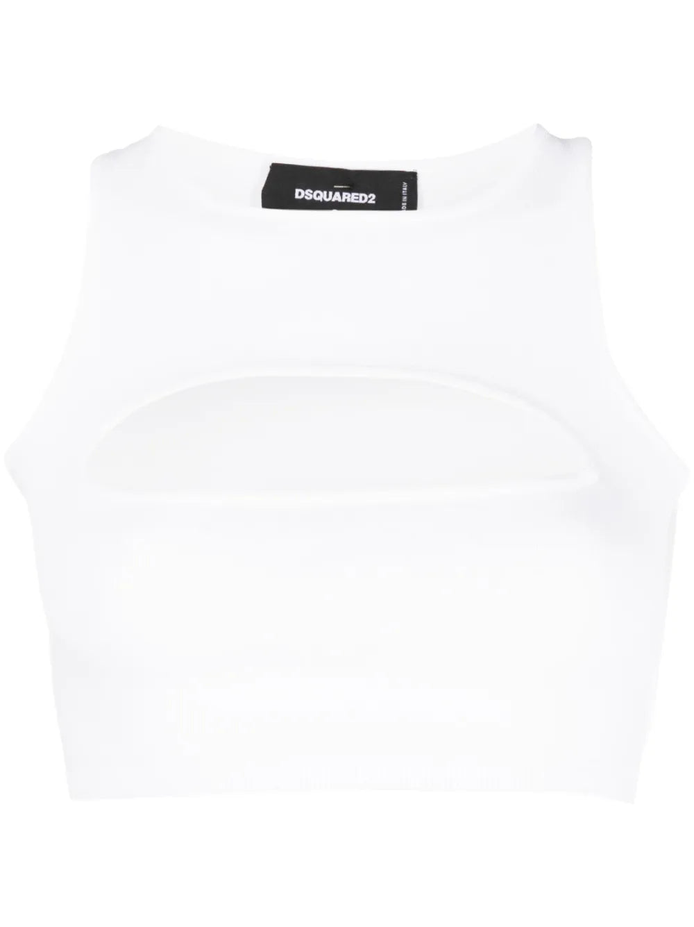 Cut-Out Sleeveless Cropped Top