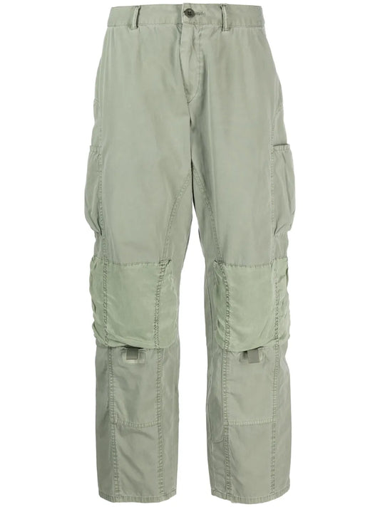 Mid-Rise Straight-Leg Work Trousers