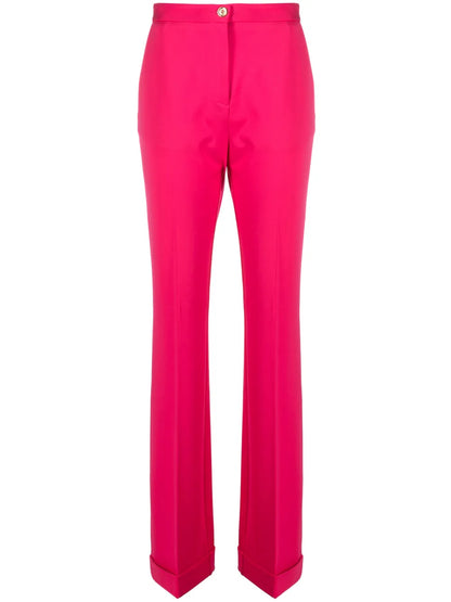 Pressed-Crease High-Waist Trousers