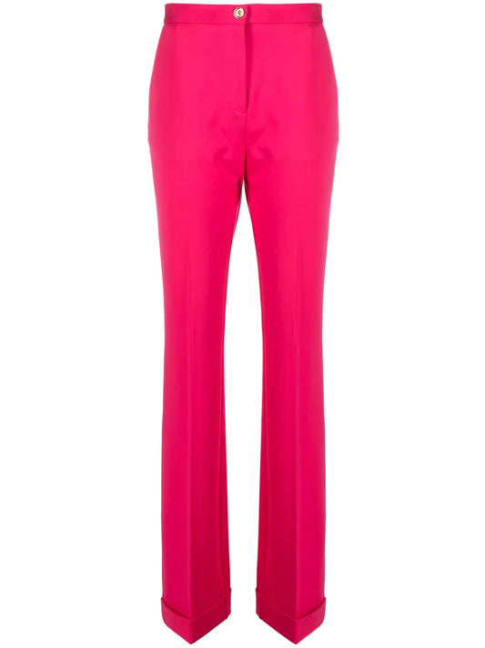 Pressed-Crease High-Waist Trousers