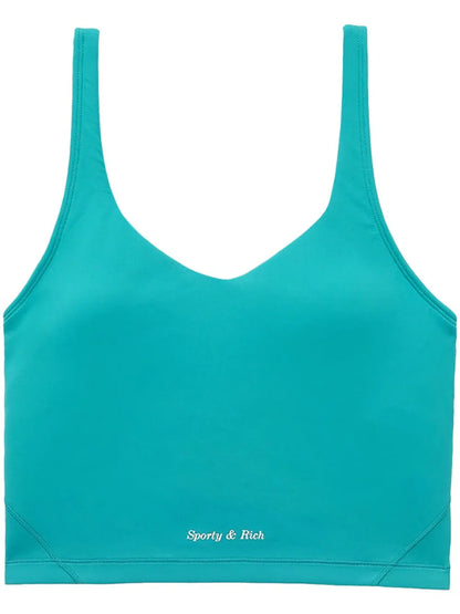 Logo-Print Cropped Top