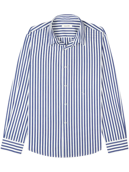 Vertical-Stripe Long-Sleeve Shirt