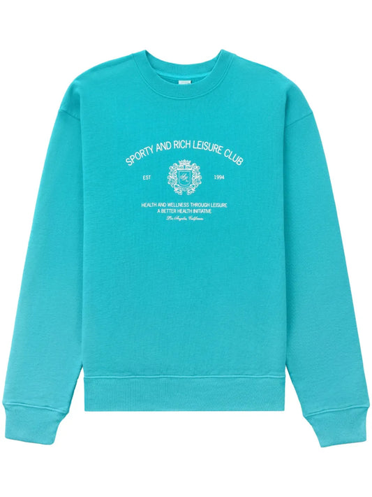 Slogan-Print Crew-Neck Sweatshirt