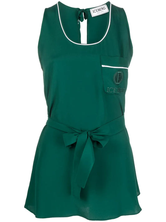 Logo-Print Sleeveless Top