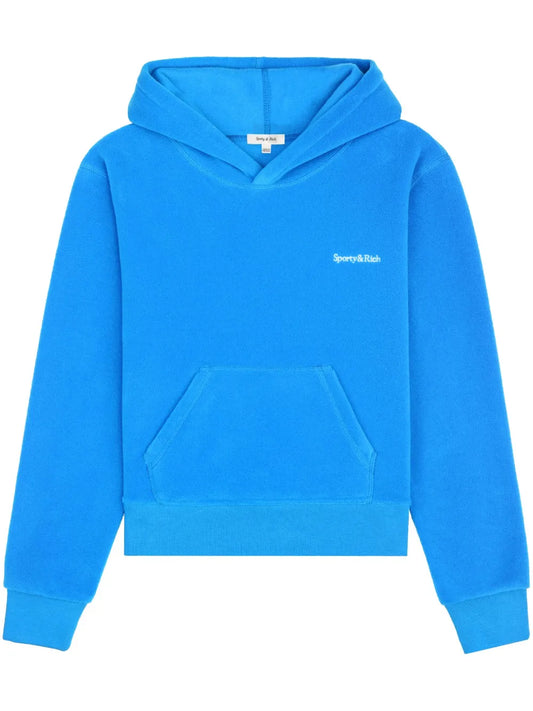 Embroidered-Logo Fleece Hoodie