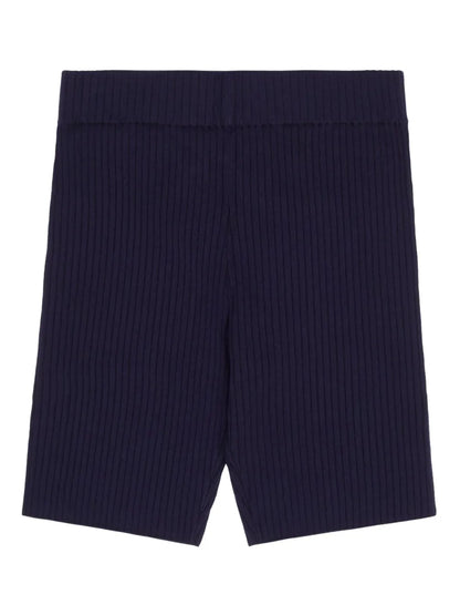Logo-Patch Ribbed Shorts