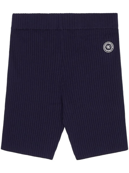 Logo-Patch Ribbed Shorts