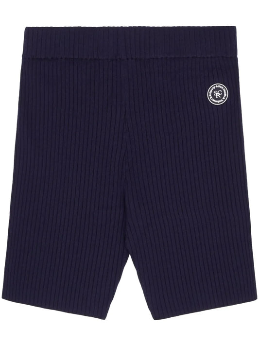 Logo-Patch Ribbed Shorts