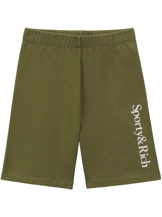 Serif Logo-Print Shorts