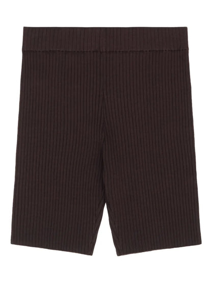 Logo-Patch Ribbed Biker Shorts