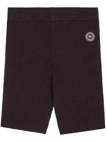 Logo-Patch Ribbed Biker Shorts