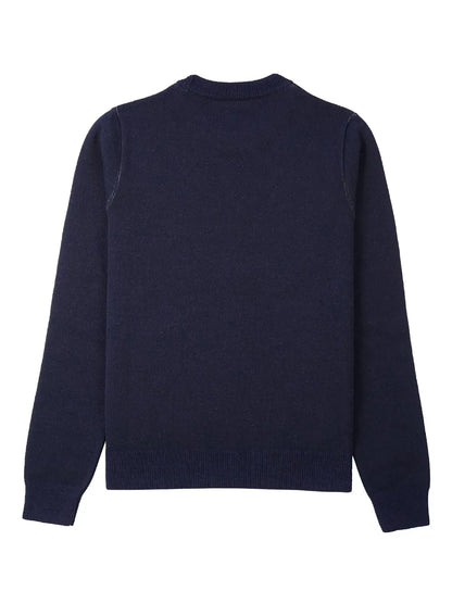Text-Print Wool Jumper