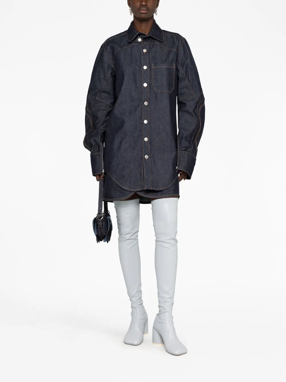 Moto Oversized Denim Shirt