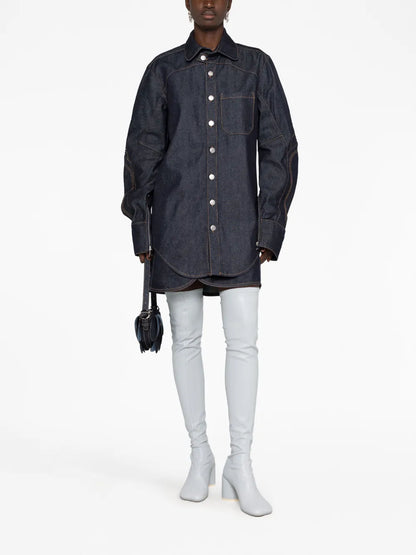 Moto Oversized Denim Shirt