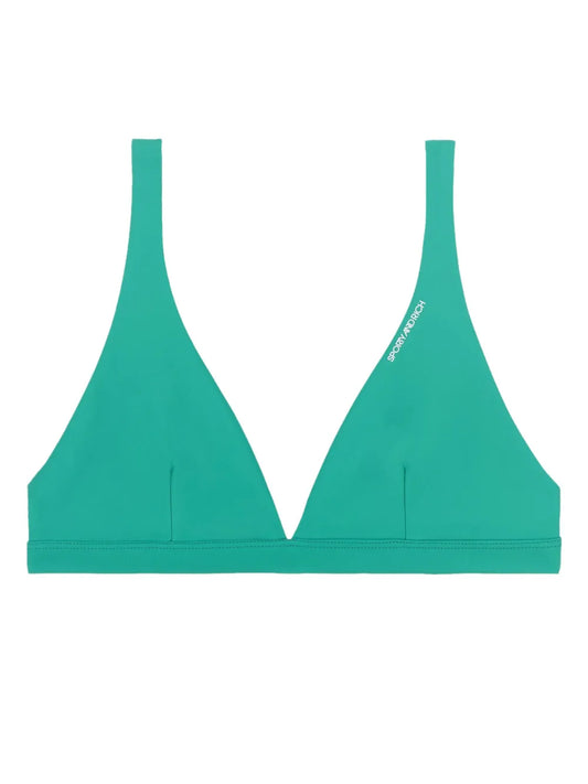 Logo-Print Bikini Top