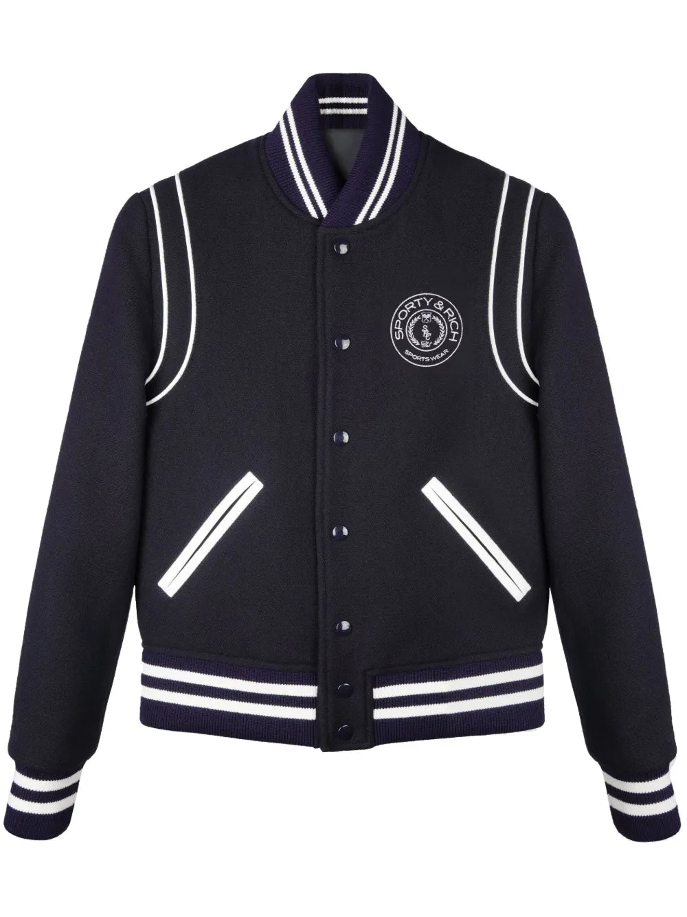 Connecticut Crest Logo-Embroidered Varsity Jacket