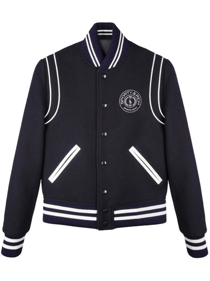 Connecticut Crest Logo-Embroidered Varsity Jacket