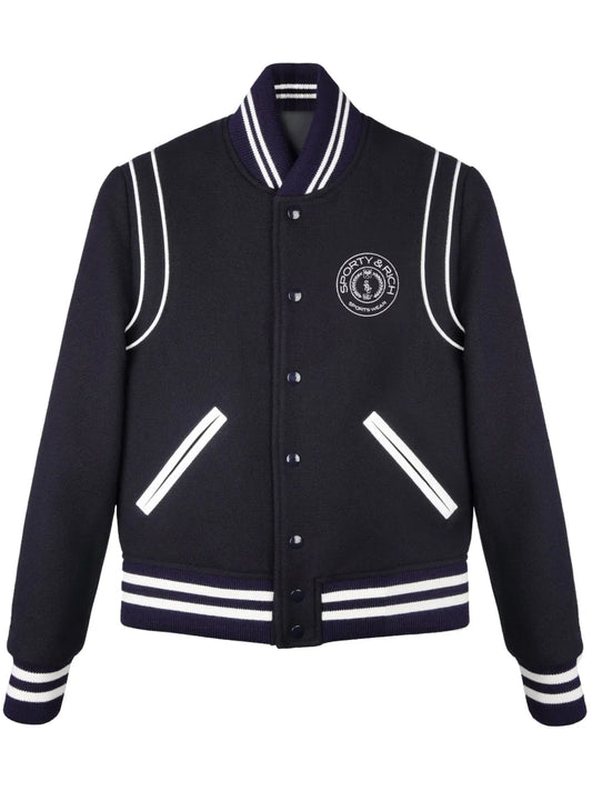 Connecticut Crest Logo-Embroidered Varsity Jacket