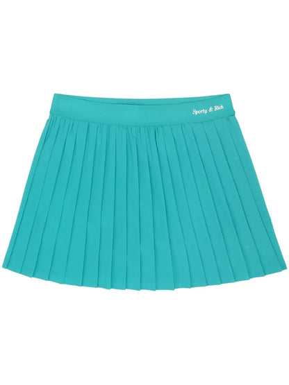 Logo-Print Pleated Tennis Skirt