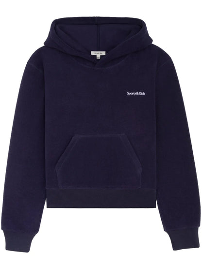 Embroidered-Logo Polar Hoodie