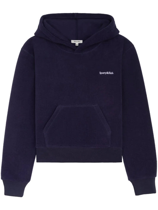 Embroidered-Logo Polar Hoodie