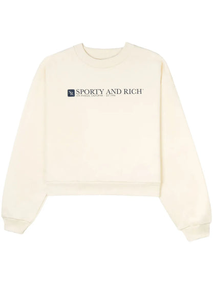 Logo-Print Cropped Sweatshirt