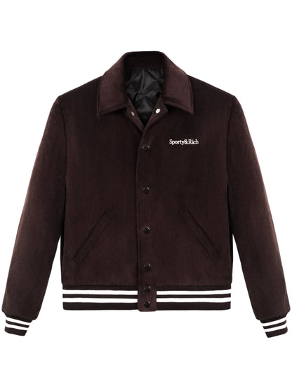 Embroidered-Logo Bomber Jacket