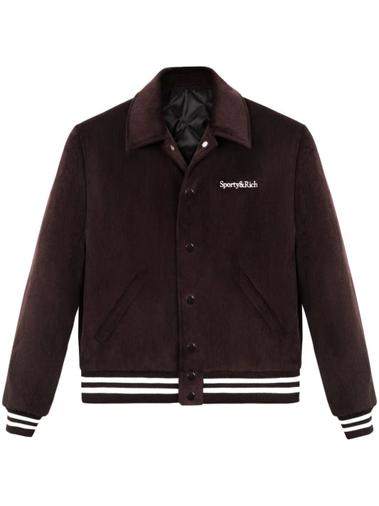 Embroidered-Logo Bomber Jacket