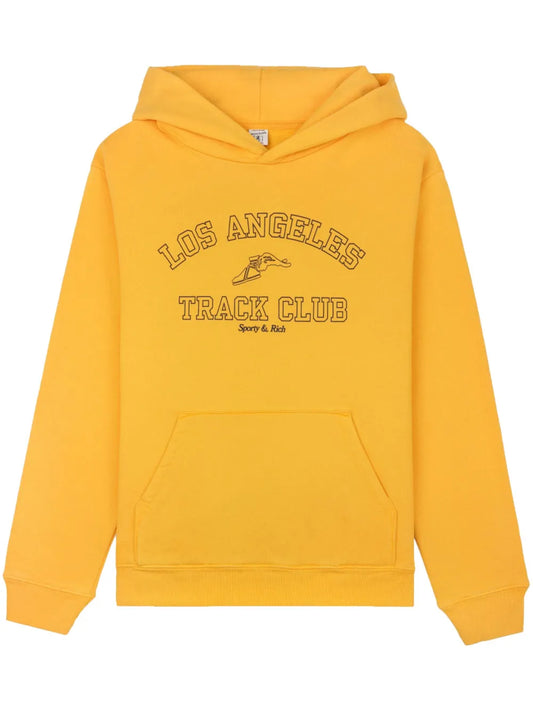 Track Club Logo-Print Hoodie
