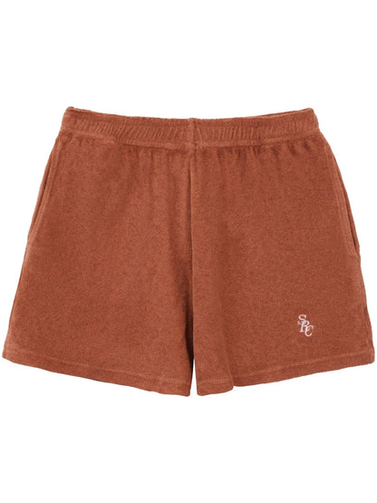 Logo-Embroidered Towelling-Finish Shorts