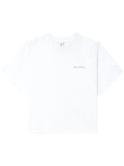 Logo-Print Cotton Cropped T-Shirt