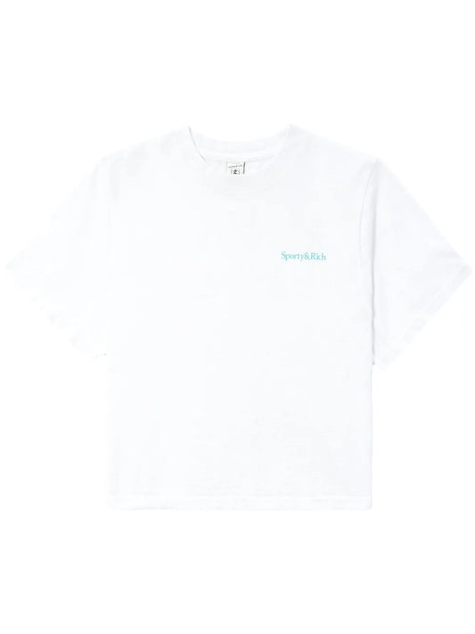 Logo-Print Cotton Cropped T-Shirt