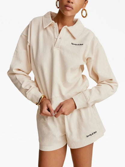 Logo-Embroidered Cotton Jumper