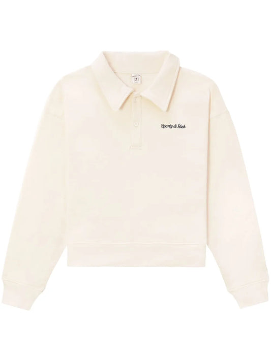 Logo-Embroidered Cotton Jumper