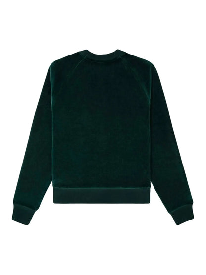 Logo-Embroidered Velour Sweatshirt
