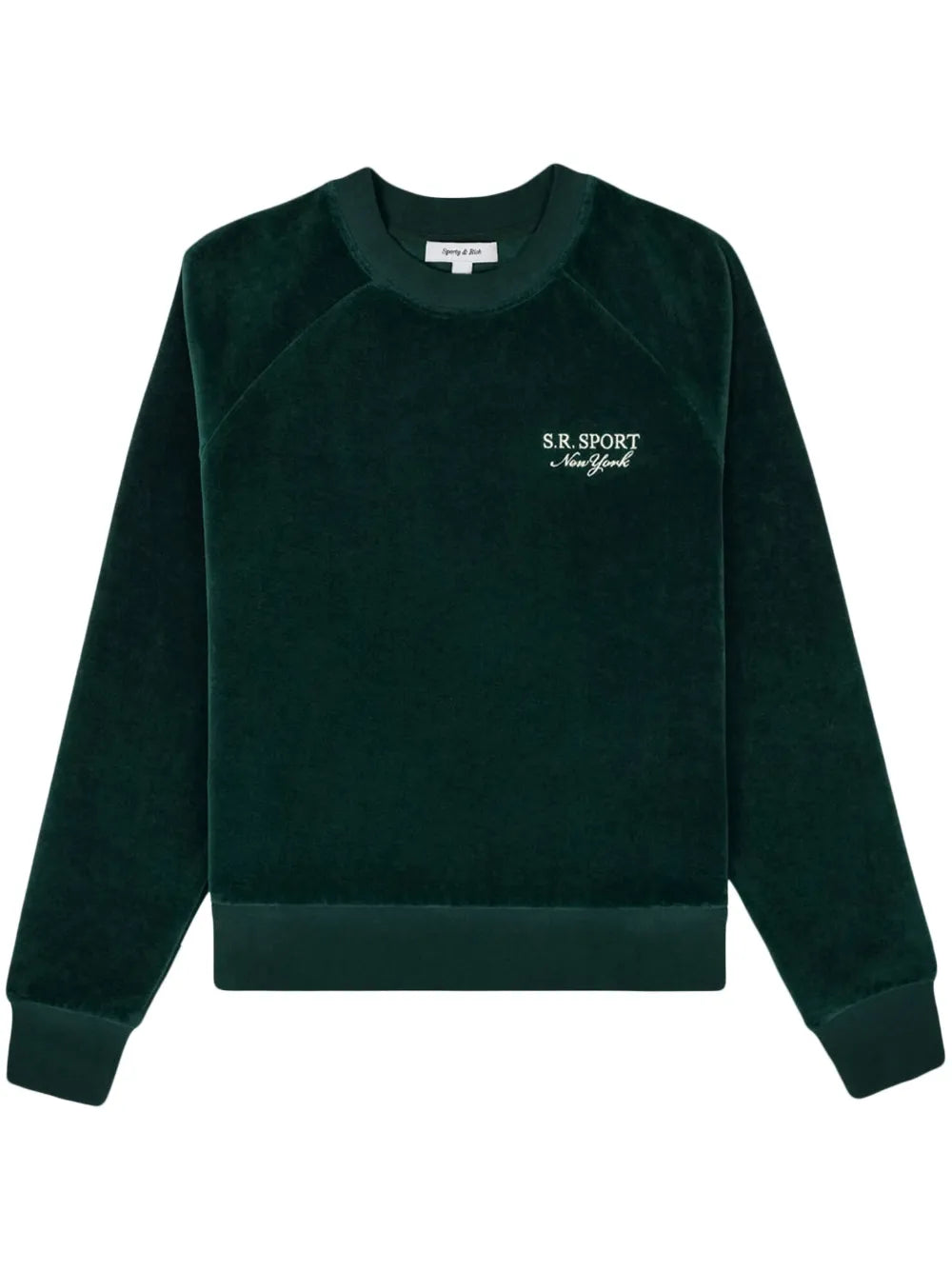 Logo-Embroidered Velour Sweatshirt