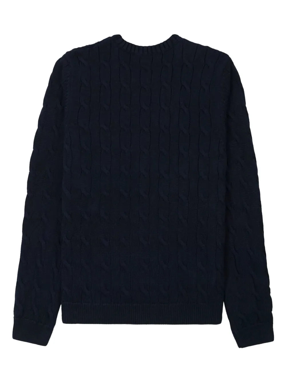 Embroidered-Logo Cable Knit Jumper