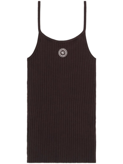 Logo-Patch Ribbed Tank Top